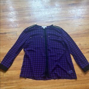Michael Michael Kors Sheer Button Down Top